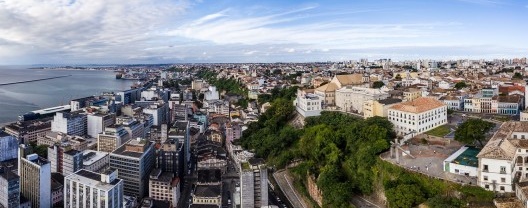 Casa do Carnaval, vista aérea, Salvador. Arquitetos Alexandre Prisco e Nivaldo Andrade