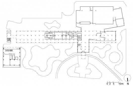 Instituto Vital Brazil, planta do pavimento térreo do projeto de revitalização, Niterói RJ, 1943. Engenheiro-arquiteto Álvaro Vital Brazil