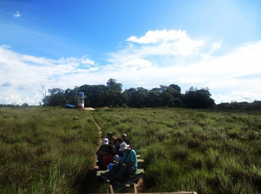 Centro Experimental Floresta Ativa - CEFA, transporte de materiais por trator, RESEX Tapajó-Arapiuns PA. Arquiteta Cristina Xavier