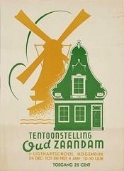 Poster para a exposição do velho Zaandam, por ocasição da apresentação pública do projeto do Zaanse Schans