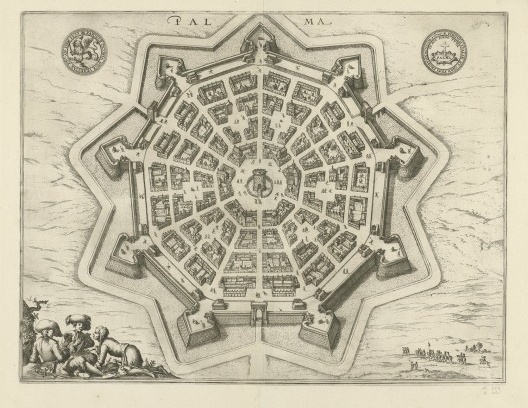 Plano urbano de Palmanova, Itália