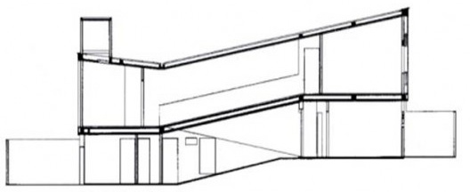 Casa Geraldo D’Estefani, corte transversal, 1950