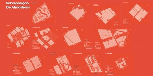 Mapas de sobreposições de atmosferas públicas e privadas nos casos selecionados