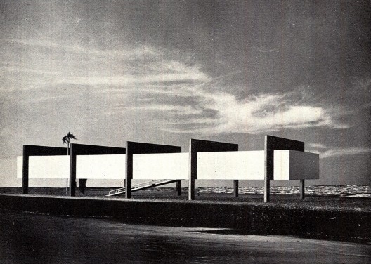 Maquete do Museu à Beira do Oceano projetado para a cidade de São Vicente, SP. Lina Bo Bardi, 1951