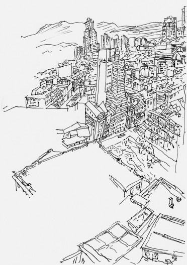 Desenho de Vista aérea, Macau, p. 78.