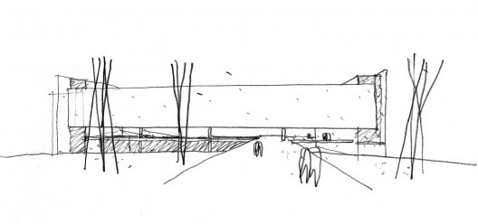 Sede do Sebrae Nacional, croquis da fachada, Brasília DF, 2010. Arquitetos Alvaro Puntoni, Luciano Margotto, João Sodré e Jonathan Davies