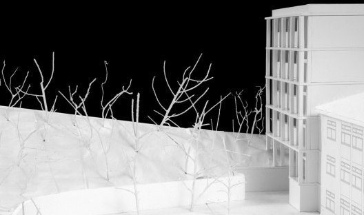 Escola Marquesa de Alorna, a torre e a mata, maquete de trabalho, Lisboa, 2008-2012