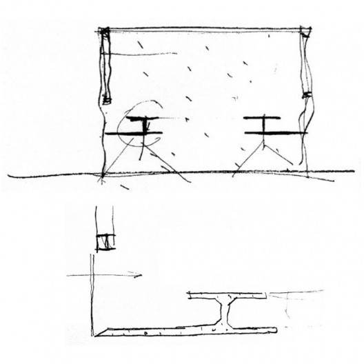 Loja Forma, croquis de detalhamento da fachada, São Paulo SP Brasil, 1987. Arquiteto Paulo Mendes da Rocha