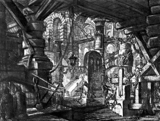 Giovanni Battista Piranesi, gravura 16 da série I Carceri, Roma, 1745