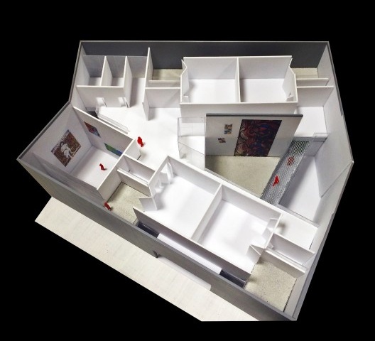 Projeto, maquete, alunos T. Fernandes e I. Colares, primeiro semestre de 2016
