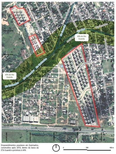 Empreendimentos vizinhos ao Rio Queimados