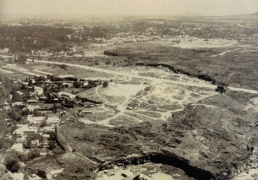 Vista do Pedregal de San Angél, anos 1950