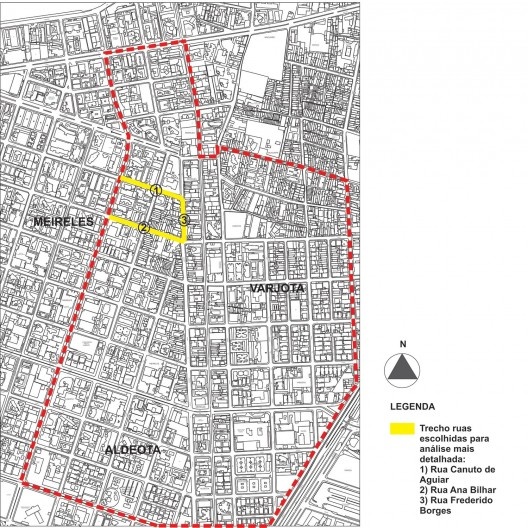 Mapa da área de análise