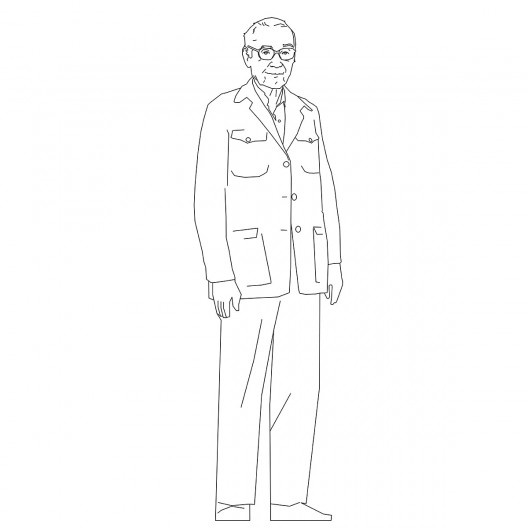 João Filgueiras Lima, Lelé, com traje Zhongshan