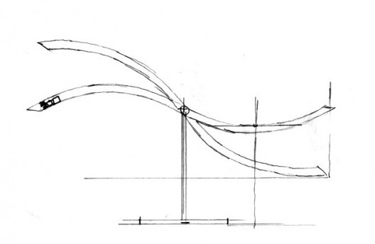 Guto Lacaz, “Ondas d’água”, croqui, Sesc Belenzinho, São Paulo, 2011