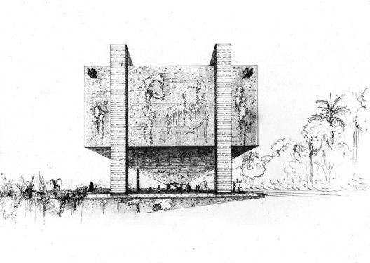 Croqui de Lina Bo Bardi para o Museu de Arte de São Paulo – Masp, São Paulo SP