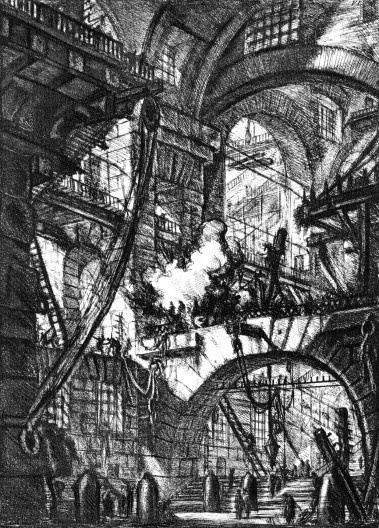 Giovanni Battista Piranesi, gravura 6 da série I Carceri, Roma, 1745