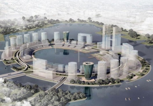 02.01. Duas torres em Zhenzhou, China. Arquiteto Eduardo Souto de Moura, plano diretor de Arata Isozaki