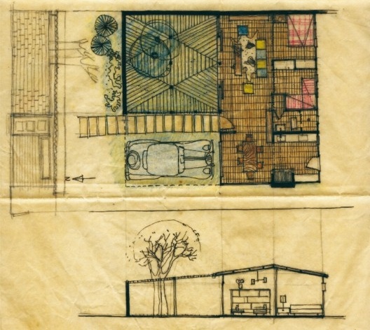 Casa de Ipanema, projeto original, Moacyr Moojen Marques, 1958