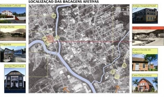 Localização das Bagagens e principais acessos.