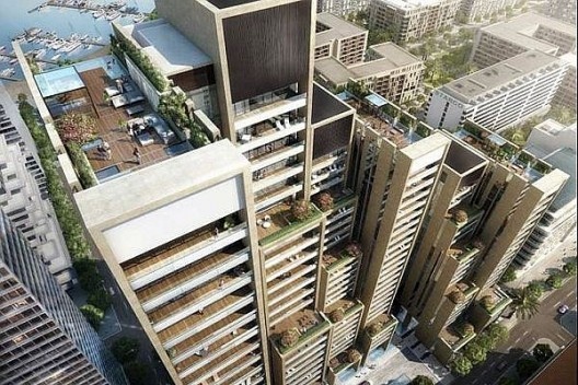 Rendering do 3Beirut, projeto de Foster & Partners