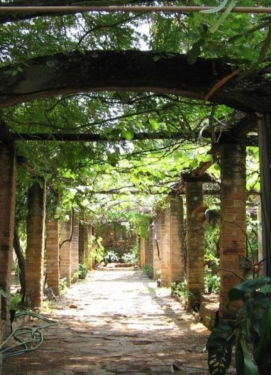 Caramanchão no quintal da Igreja de Nossa Senhora do Rosário