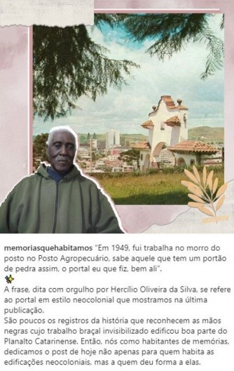 Exemplo de publicação das redes sociais