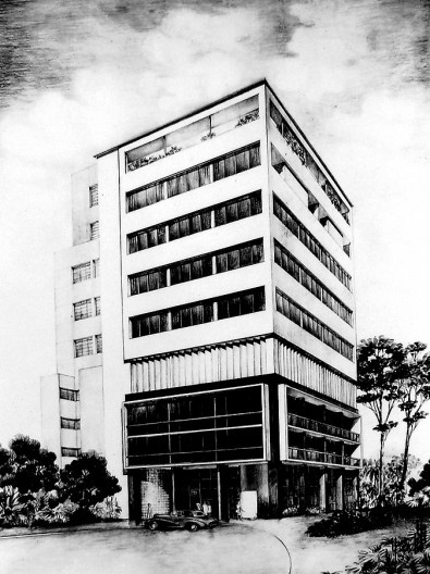 Versão moderna do projeto de Warchavchik para o Automóvel Clube, São Paulo, 1948