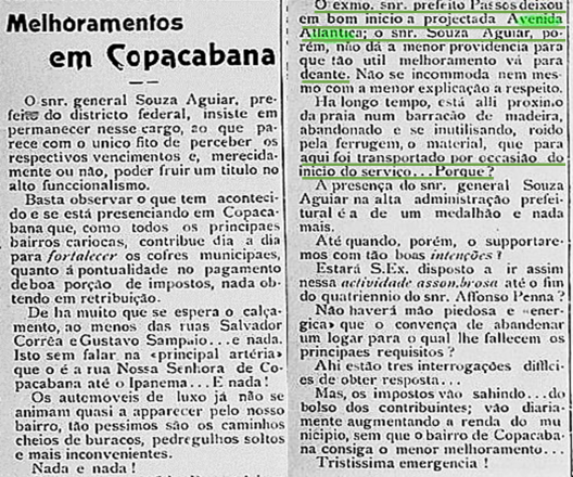 Matéria publicada em 6 dez. 1908, edição n. 34