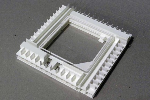 Alojamento em Campos do Jordão, maquete da disposição dos quartos, Campos do Jordão. MMBB Arquitetos, 2009