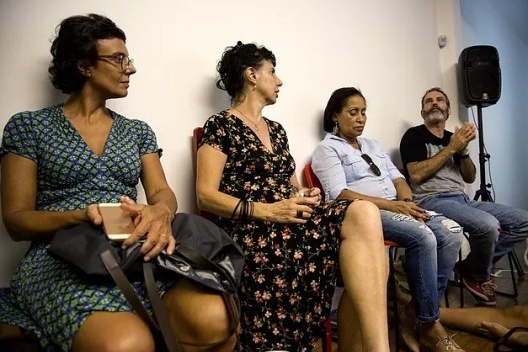 Carla Caffé, Eliane Caffé, Carmen Silva e João Sette Whitaker Ferreira, encontro e debate público “Ocupações e moradia social”, projeto Marieta, São Paulo, 04 mar. 2017