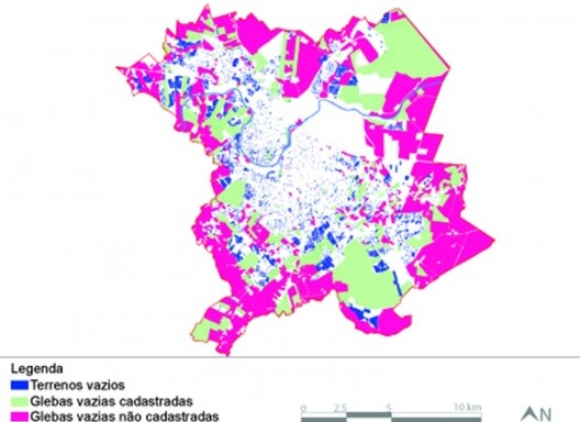 Vazios urbanos no município de Piracicaba, 2016