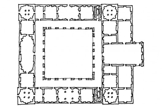 Planta do Palazzo Thiene.