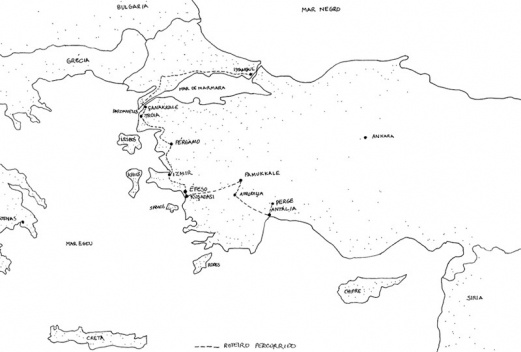 Mapa com o percurso realizado