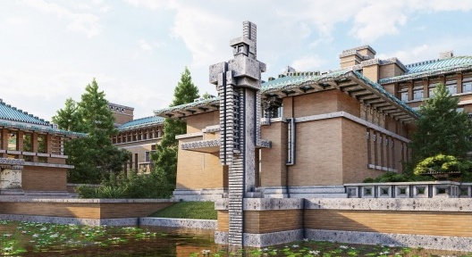 Hotel Imperial de Tóquio, 1922, projeto não construído de Frank Lloyd Wright