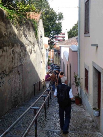 Ruelas íngremes e seus corrimãos, Sintra