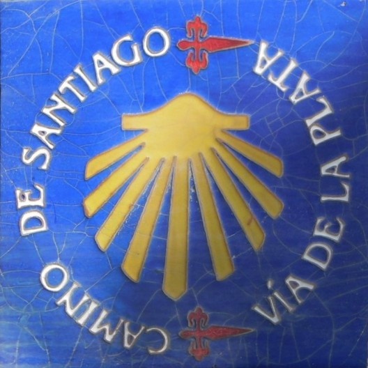 Marco indicativo do Caminho de Santiago