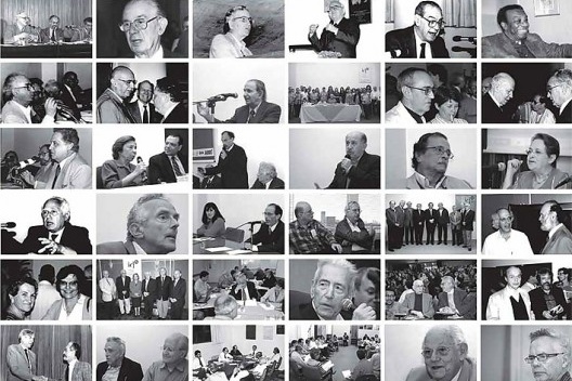 Fotos de membros e convidados se apresentando no Instituto de Altos Estudos da USP