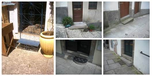 Fig. 12 – A primeira foto foi tirada no bairro do Boqueirão, em Salvador, 2006. As demais, em Sintra e Arcos de Valdevez, Portugal, e a última, em Santiago de Compostela, Espanha, 2013. Todas obedecem à mesma lógica.