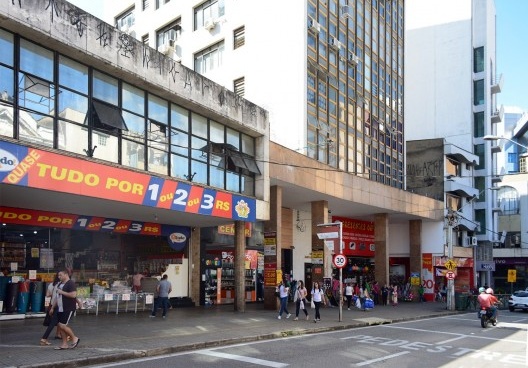 Zona de Galerias, vista das fachadas de edifícios situados na rua São Bento
