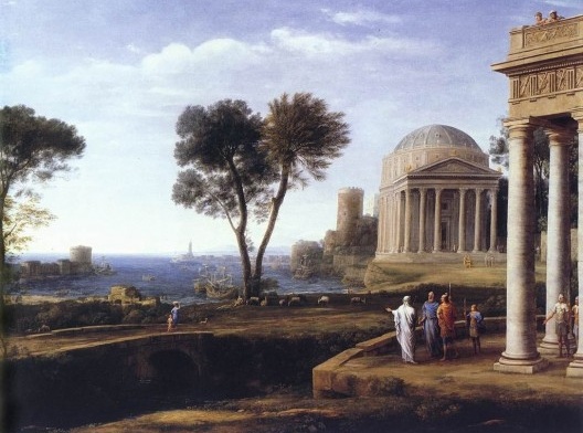 Paisagem com Eneas em Delos, Claude Lorrain, 1672