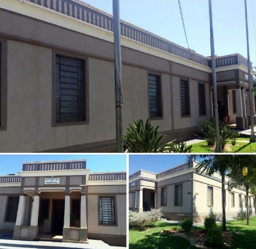 Detalhe do alpendre de entrada da Prefeitura Municipal Rio Brilhante MS
