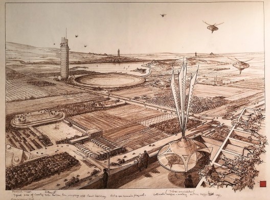 Broadacre City, Frank Lloyd Wright, mostra “The Human Insect: Antenna Architectures 1887-2017”