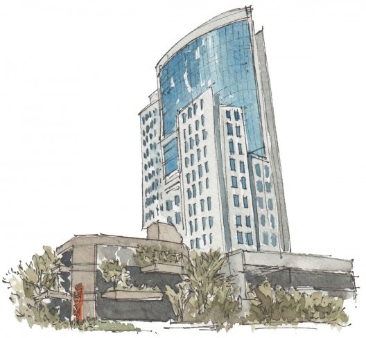 Agência do Banco Safra, Avenida Paulista, 1.063, esquina com Alameda Campinas, acima à esquerda;Torre João Salem, Avenida Paulista, 1.079, acima à direita