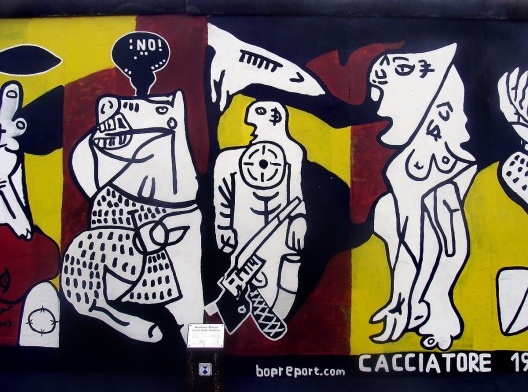 Muro grafitado em Berlim