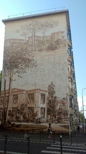 Museu Urbano Tony Garnier, mural Habitações individuais, Lyon, França
