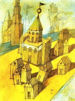 Teatro do Mundo, croqui de Aldo Rossi. Bienal de Veneza, 1979