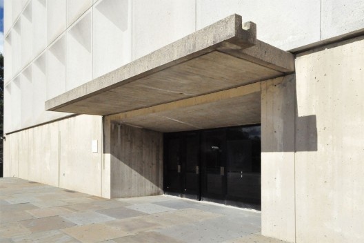 Meister Hall, detalhe da calha da marquise, arquiteto Marcel Breuer