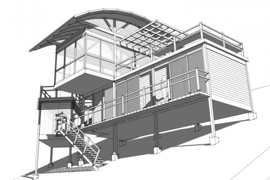 Casa do Felix, perspectiva eletrônica, Praia do Felix, Ubatuba SP, arquiteto Silvio Sant’Anna