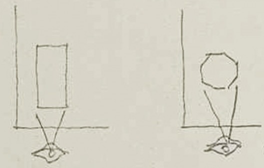 Croqui do formato da torre do projeto da sede do Banco Safra (1974)